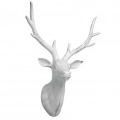 White Marble Effect Resin Deer Head